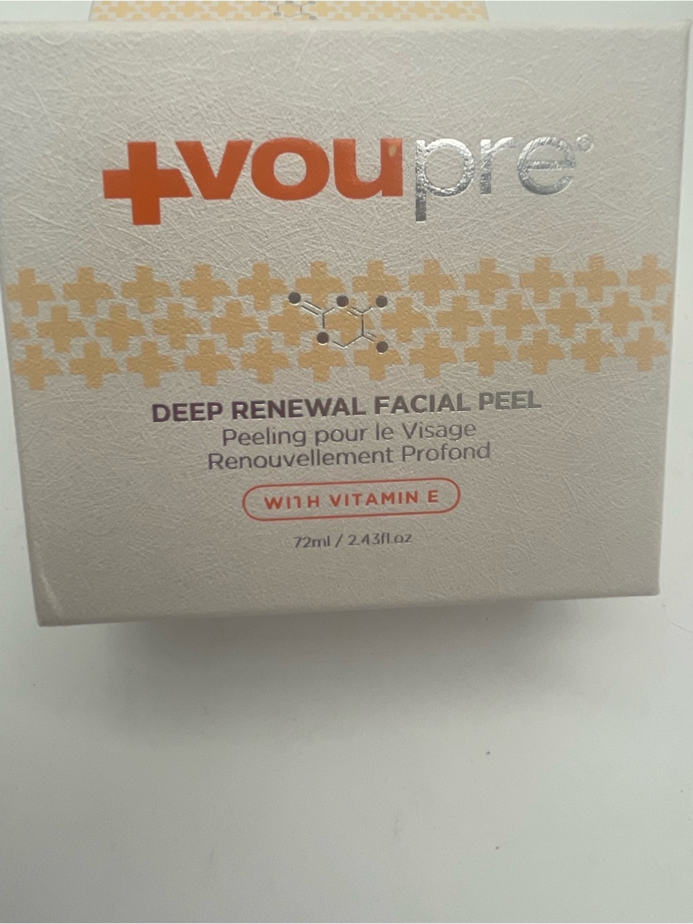 Voupre deep renewal facial peel new Compact White Beauty Jar with Applicator